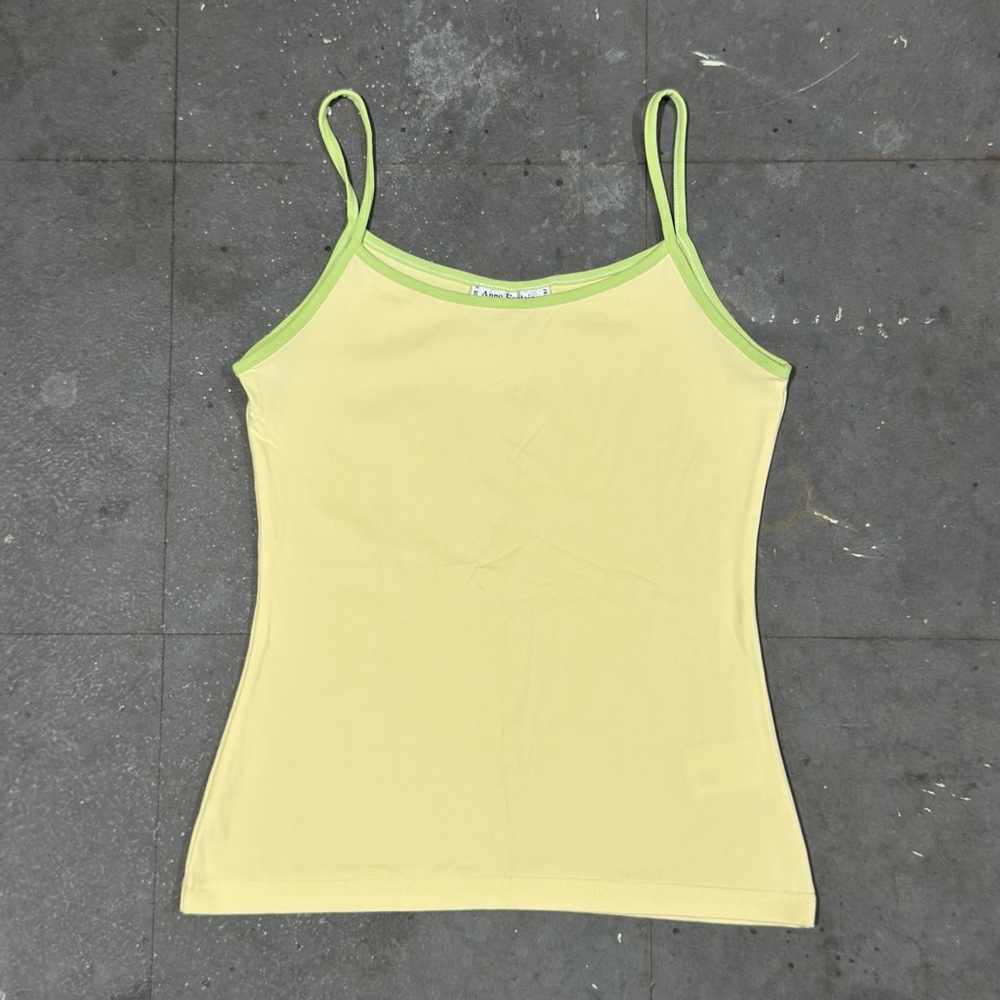 Vintage Anne Fontaine Paris Yellow Camisole Tank Top Size 1 Made in France